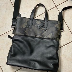 Men’s Coach Camo Tote Messenger Bag